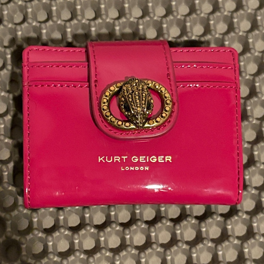 Kurt Geiger Fuchsia Patent Leather Mini Wallet / Card Holder